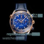 N1 Factory Swiss Copy Omega Seamaster Planet Ocean 600M Blue Dial Rose Gold Watch 